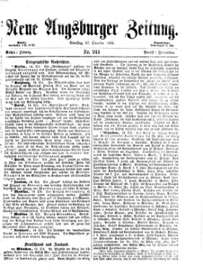 Neue Augsburger Zeitung Dienstag 17. Oktober 1876