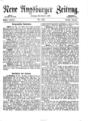 Neue Augsburger Zeitung Sonntag 22. Oktober 1876