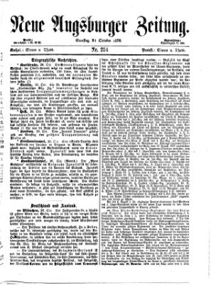 Neue Augsburger Zeitung Samstag 28. Oktober 1876