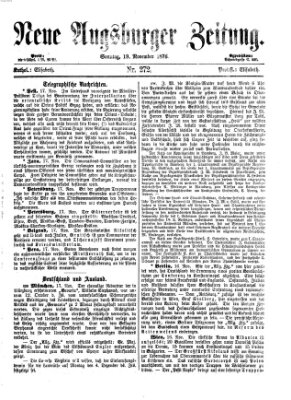 Neue Augsburger Zeitung Sonntag 19. November 1876