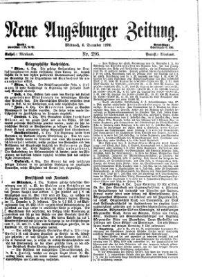 Neue Augsburger Zeitung Mittwoch 6. Dezember 1876