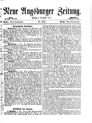 Neue Augsburger Zeitung Freitag 8. Dezember 1876