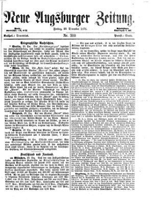 Neue Augsburger Zeitung Freitag 22. Dezember 1876