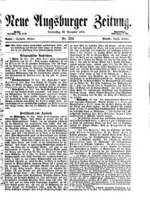 Neue Augsburger Zeitung Donnerstag 28. Dezember 1876