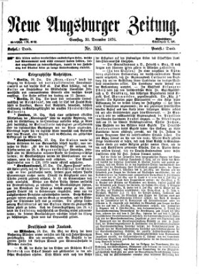 Neue Augsburger Zeitung Samstag 30. Dezember 1876