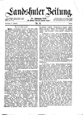 Landshuter Zeitung Montag 3. Januar 1876