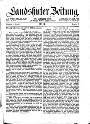 Landshuter Zeitung Samstag 8. Januar 1876