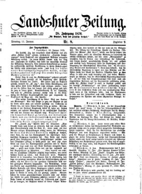 Landshuter Zeitung Dienstag 11. Januar 1876