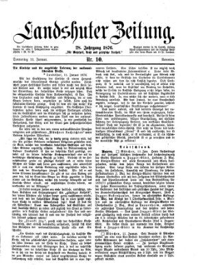 Landshuter Zeitung Donnerstag 13. Januar 1876