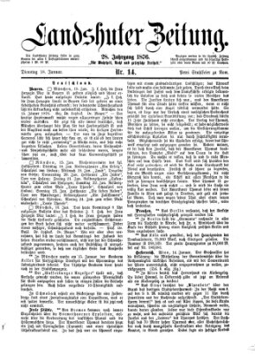 Landshuter Zeitung Dienstag 18. Januar 1876