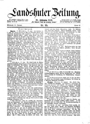 Landshuter Zeitung Mittwoch 19. Januar 1876