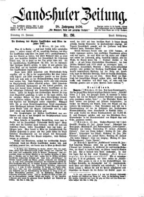 Landshuter Zeitung Dienstag 25. Januar 1876