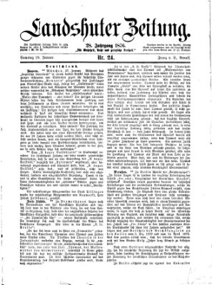 Landshuter Zeitung Samstag 29. Januar 1876