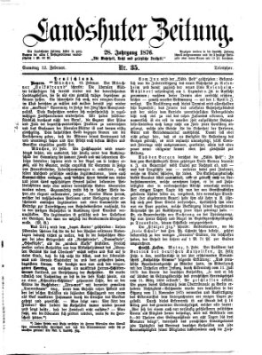 Landshuter Zeitung Samstag 12. Februar 1876