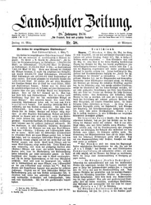 Landshuter Zeitung Freitag 10. März 1876