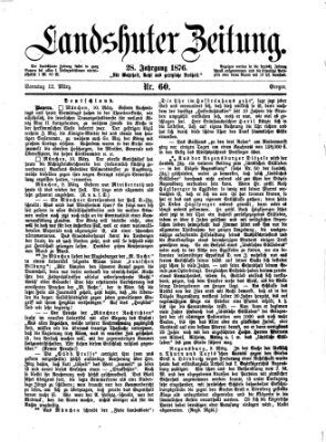 Landshuter Zeitung Sonntag 12. März 1876