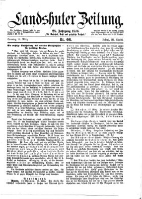 Landshuter Zeitung Sonntag 19. März 1876