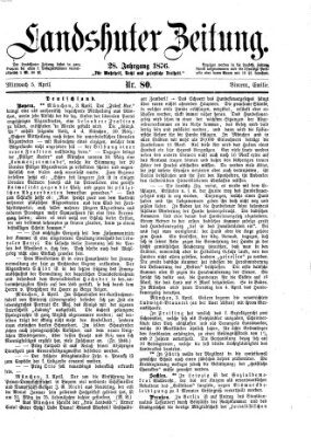 Landshuter Zeitung Mittwoch 5. April 1876