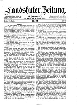 Landshuter Zeitung Freitag 28. April 1876