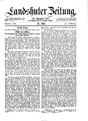 Landshuter Zeitung Mittwoch 3. Mai 1876