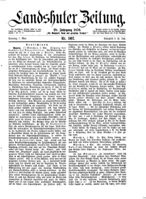 Landshuter Zeitung Sonntag 7. Mai 1876