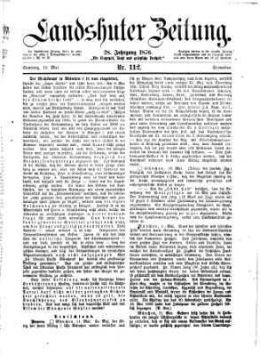 Landshuter Zeitung Samstag 13. Mai 1876