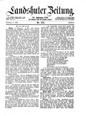 Landshuter Zeitung Mittwoch 17. Mai 1876