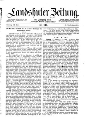 Landshuter Zeitung Sonntag 11. Juni 1876