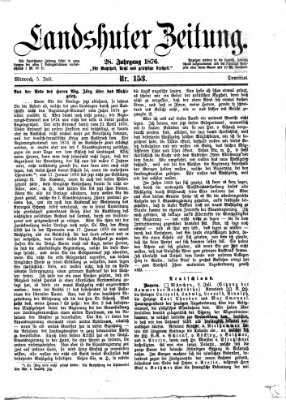 Landshuter Zeitung Mittwoch 5. Juli 1876