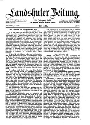 Landshuter Zeitung Donnerstag 6. Juli 1876