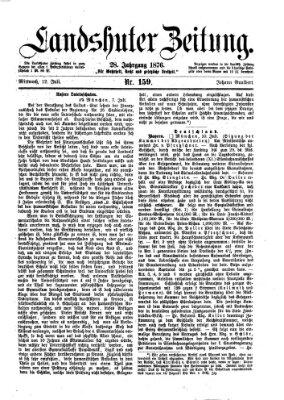 Landshuter Zeitung Mittwoch 12. Juli 1876