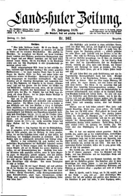 Landshuter Zeitung Freitag 21. Juli 1876