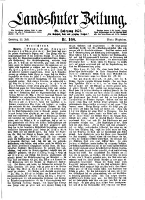 Landshuter Zeitung Samstag 22. Juli 1876