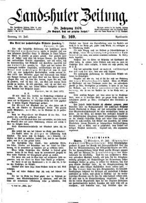 Landshuter Zeitung Sonntag 23. Juli 1876