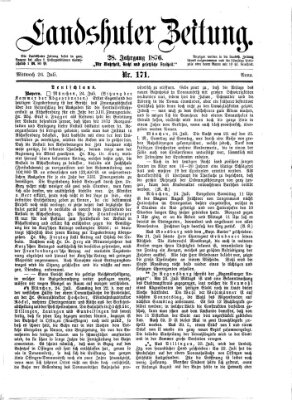 Landshuter Zeitung Mittwoch 26. Juli 1876