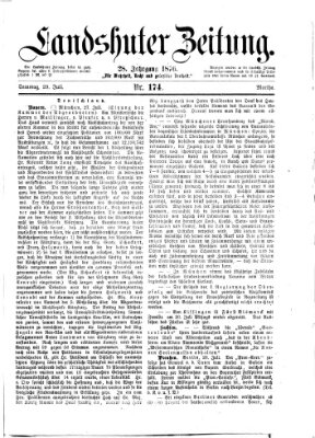 Landshuter Zeitung Samstag 29. Juli 1876