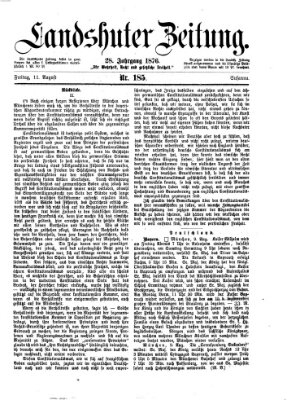 Landshuter Zeitung Freitag 11. August 1876