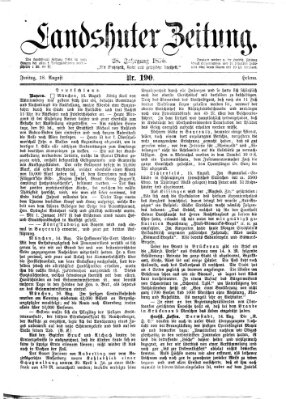 Landshuter Zeitung Freitag 18. August 1876