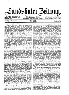 Landshuter Zeitung Sonntag 3. September 1876