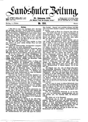 Landshuter Zeitung Freitag 6. Oktober 1876