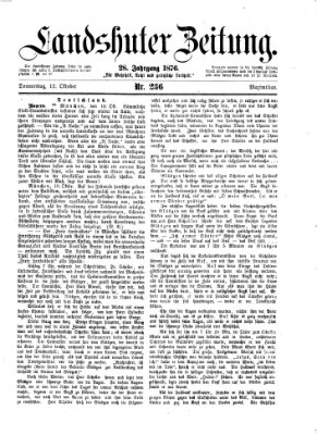 Landshuter Zeitung Donnerstag 12. Oktober 1876