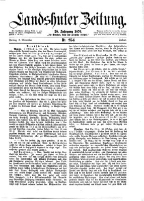 Landshuter Zeitung Freitag 3. November 1876