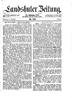 Landshuter Zeitung Samstag 23. Dezember 1876