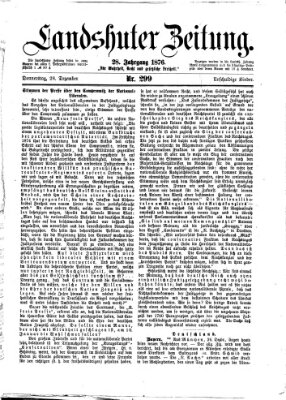 Landshuter Zeitung Donnerstag 28. Dezember 1876