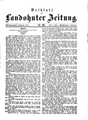 Landshuter Zeitung. Beiblatt zur Landshuter Zeitung (Landshuter Zeitung) Sonntag 4. Juni 1876