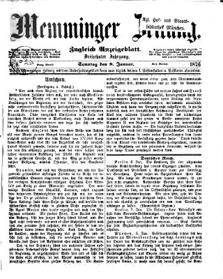 Memminger Zeitung Sonntag 9. Januar 1876