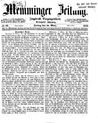 Memminger Zeitung Freitag 10. März 1876