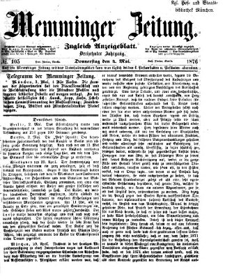 Memminger Zeitung Donnerstag 4. Mai 1876