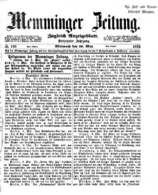 Memminger Zeitung Mittwoch 10. Mai 1876