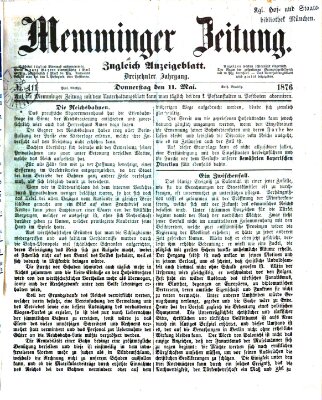 Memminger Zeitung Donnerstag 11. Mai 1876